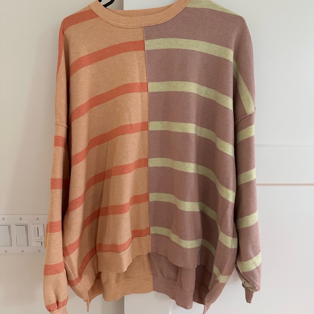 Free People uptown stripe Knit Sweater